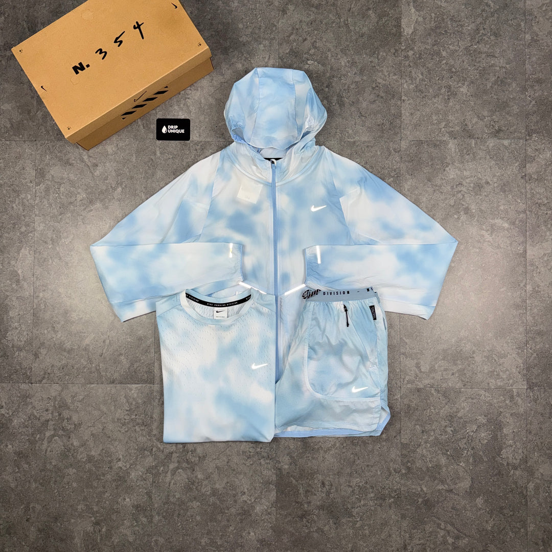 Nike Running Division Distorted Windrunner Blue Bundle, nike 3 piece, dripuniqueuk