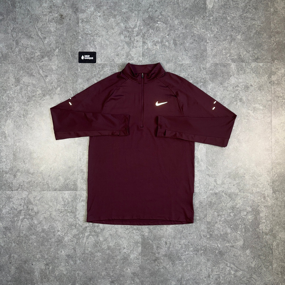 Nike Stride 1/4 Zip Top Burgundy, nike 1/4 zip, dripuniqueuk
