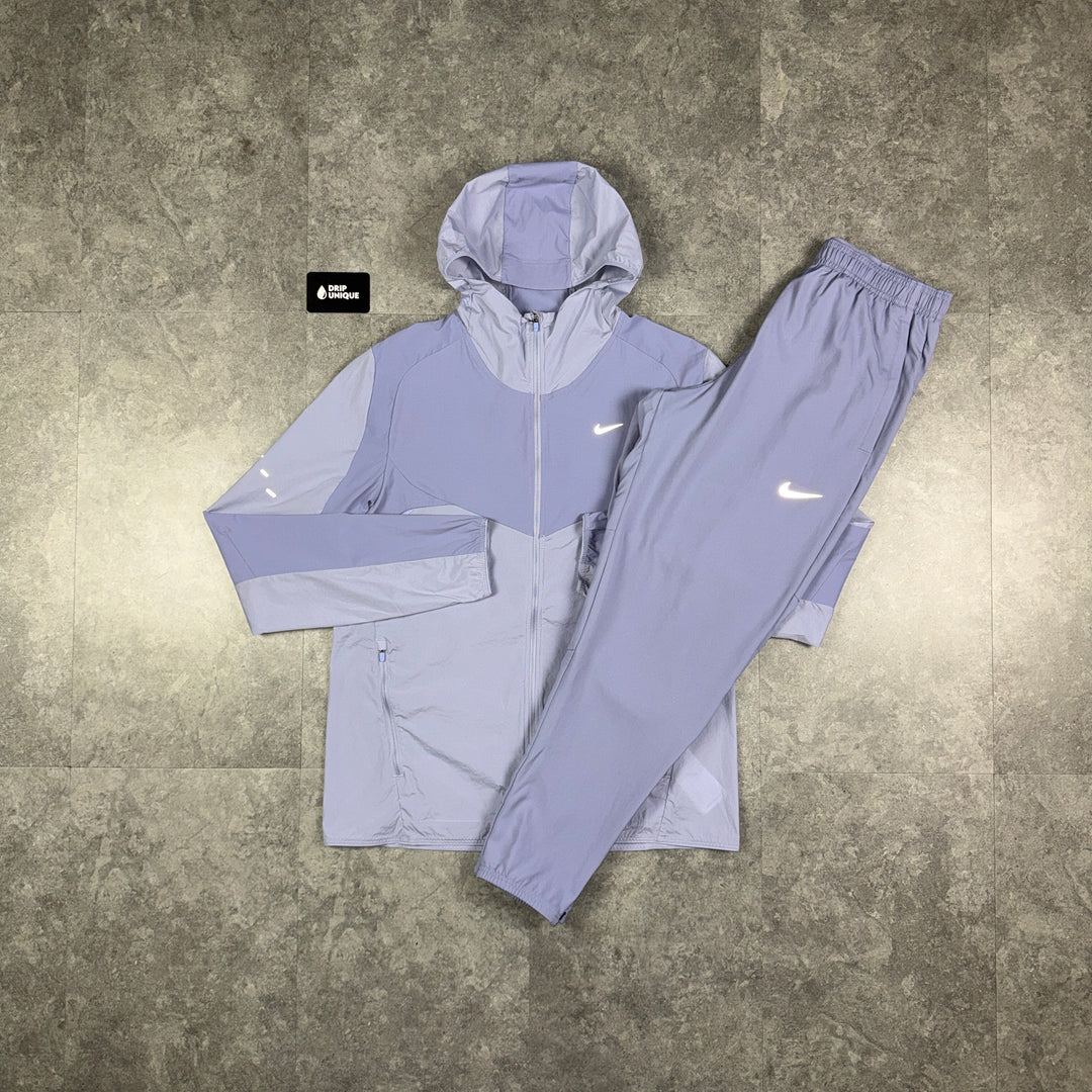 Nike Stride Plus Windrunner Jacket Lavender & Lavender Nike Challenger Pants Set, nike set, dripuniqueuk