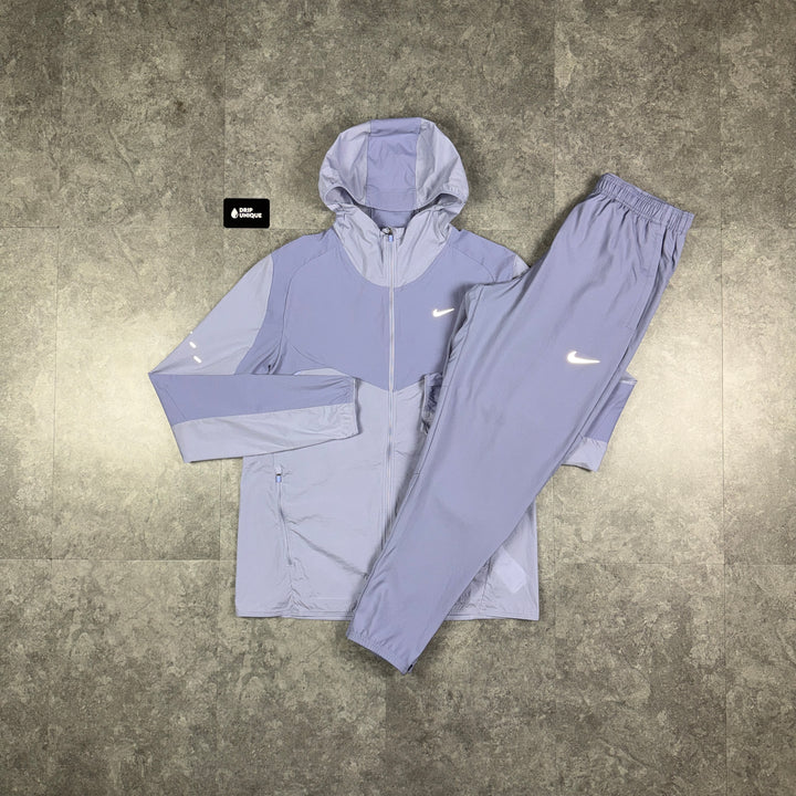 Nike Stride Plus Windrunner Jacket Lavender & Lavender Nike Challenger Pants Set, nike set, dripuniqueuk