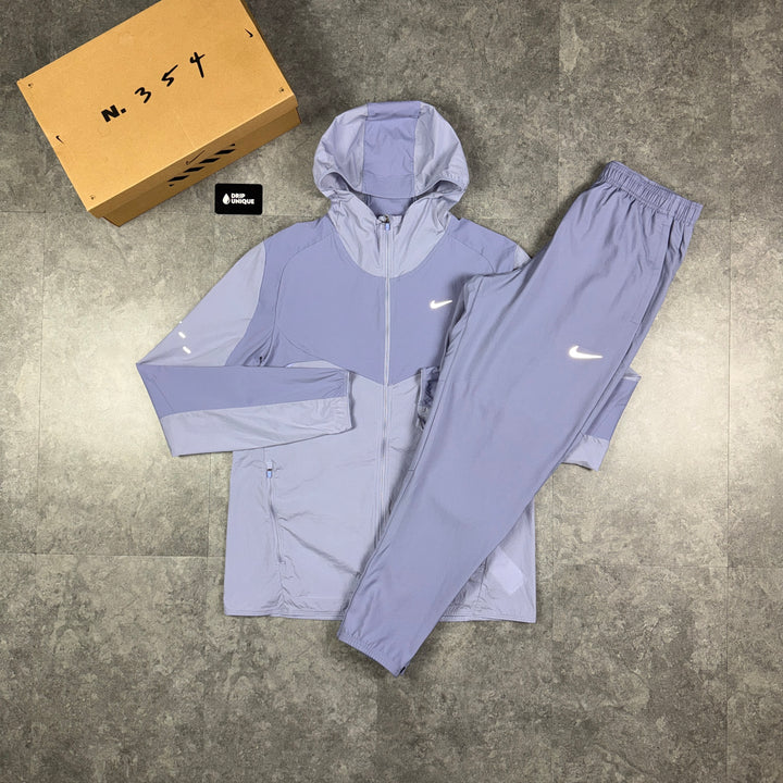 Nike Stride Plus Windrunner Jacket Lavender & Lavender Nike Challenger Pants Set, nike windrunner set, dripuniqueuk