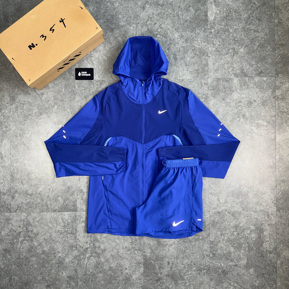 Nike Stride Plus Windrunner Jacket Royal Pulse & Royal Pulse Nike Flex Stride Shorts Set, nike jacket set, dripuniqueuk