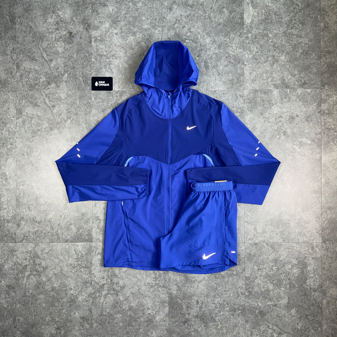 Nike Stride Plus Windrunner Jacket Royal Pulse & Royal Pulse Nike Flex Stride Shorts Set, nike set, dripuniqueuk