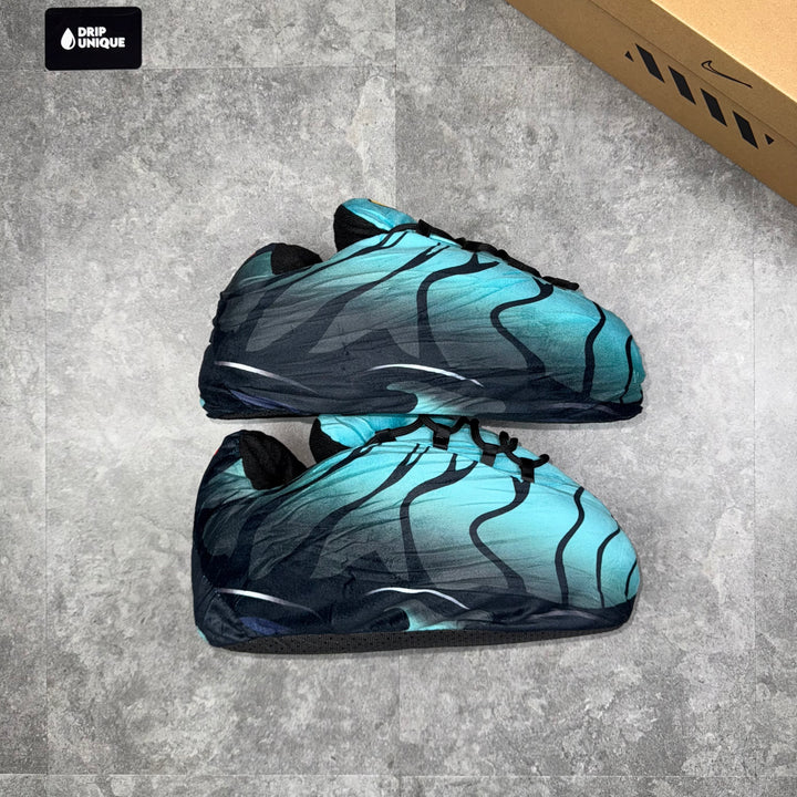 Nike TN Inspired Plush Slippers Aqua Fade, Nike Air Max Slippers, dripuniqueuk