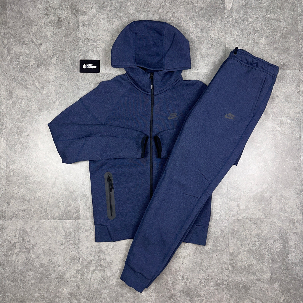Blue Nike Tech Fleece Outfit Nike Tech Fleece Set Navy – Dripuniqueuk