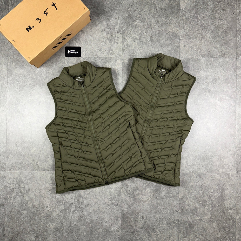 Nike Therma-Fit ADV Repel Gilet Khaki, nike khaki gilet, dripuniqueuk
