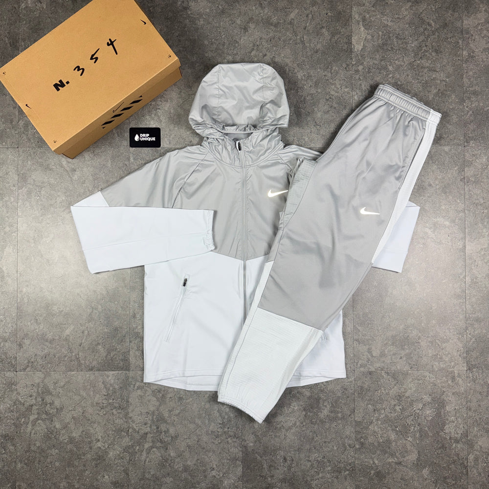 Nike Therma-Fit Repel Miler Windrunner Jacket Grey & Grey Nike Therma-Fit Pants Set, nike windrunner set, dripuniqueuk