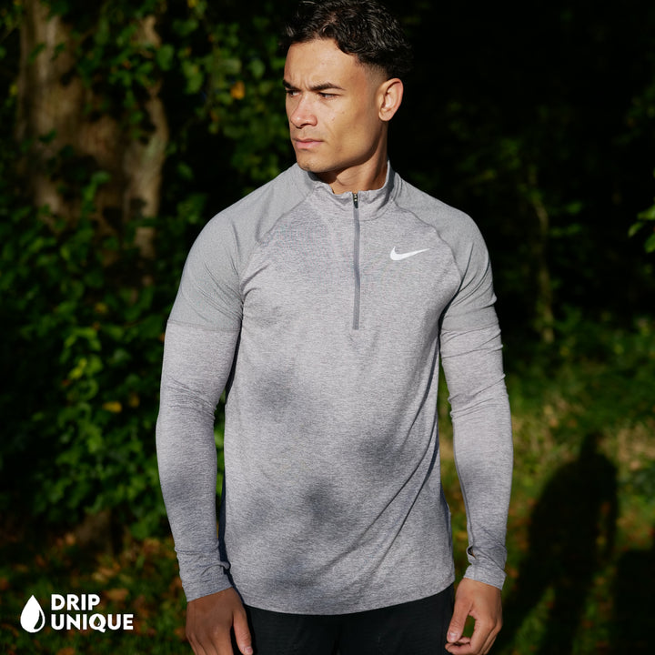 Nike Therma 1/4 Zip Grey & Black Phenom Pants Set, Nike Half Zip, dripuniqueuk