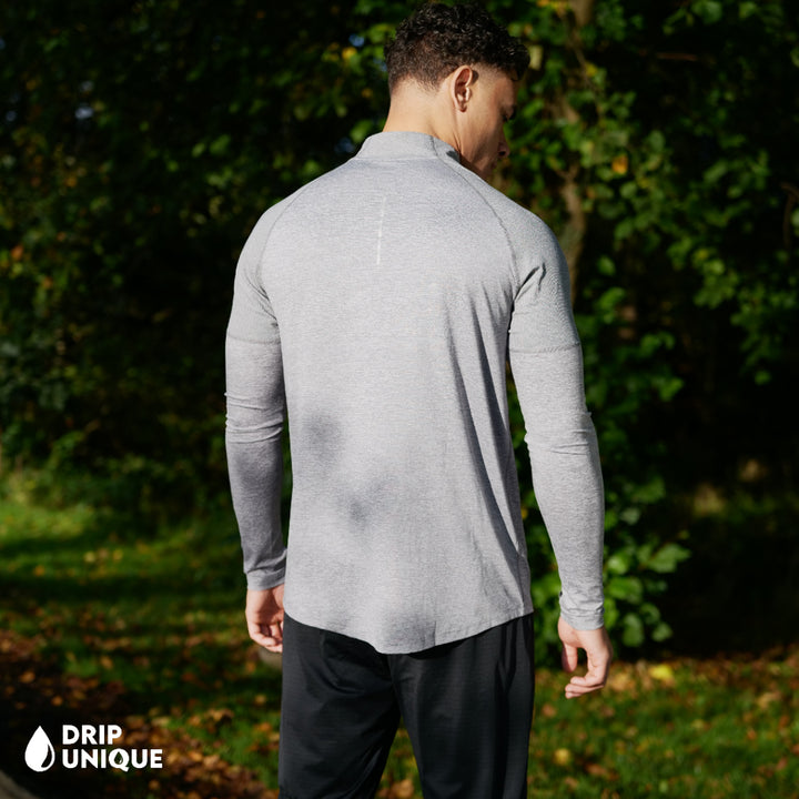 Nike Therma 1/4 Zip Grey & Black Phenom Pants Set, Nike Quarter Zip, dripuniqueuk