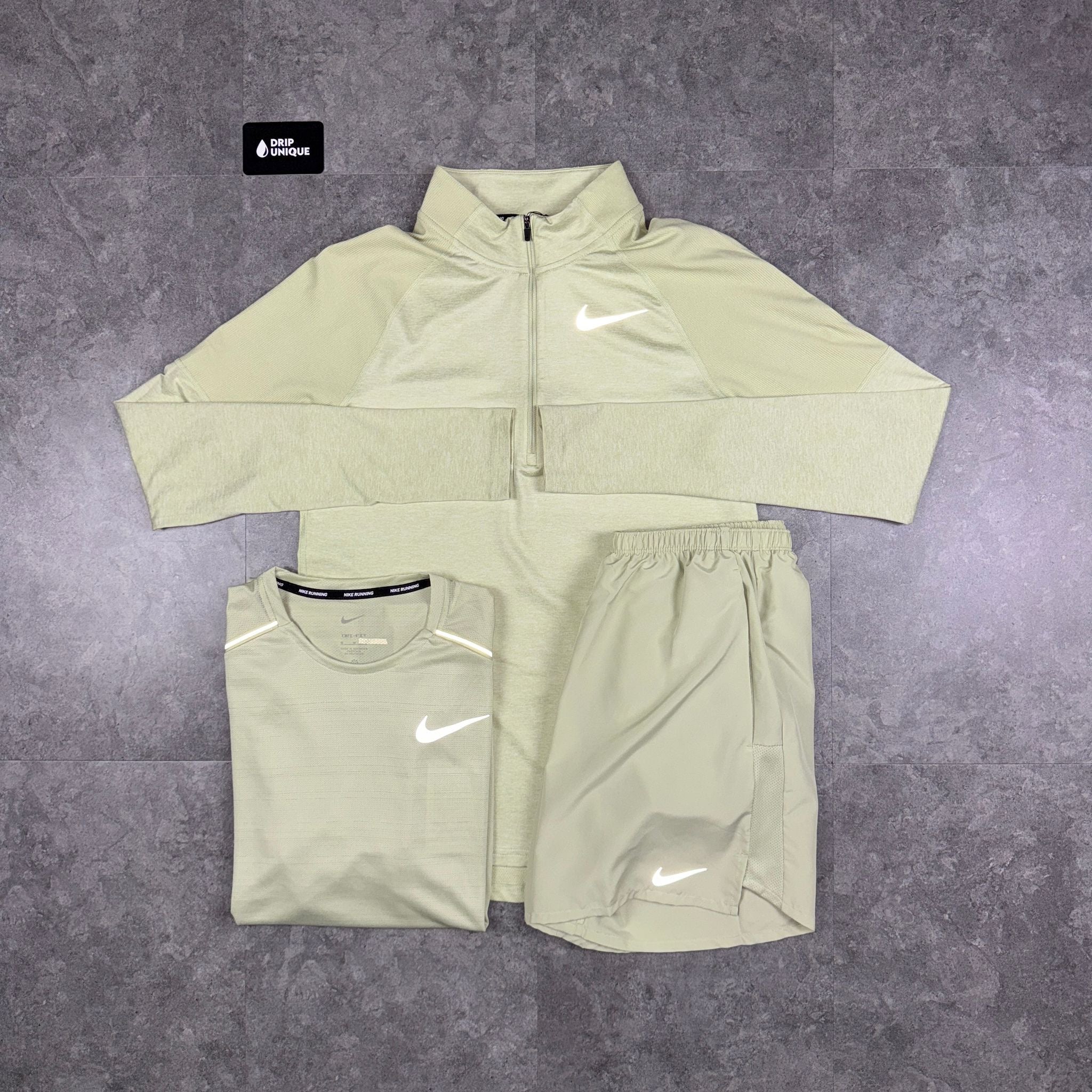 olive green nike set