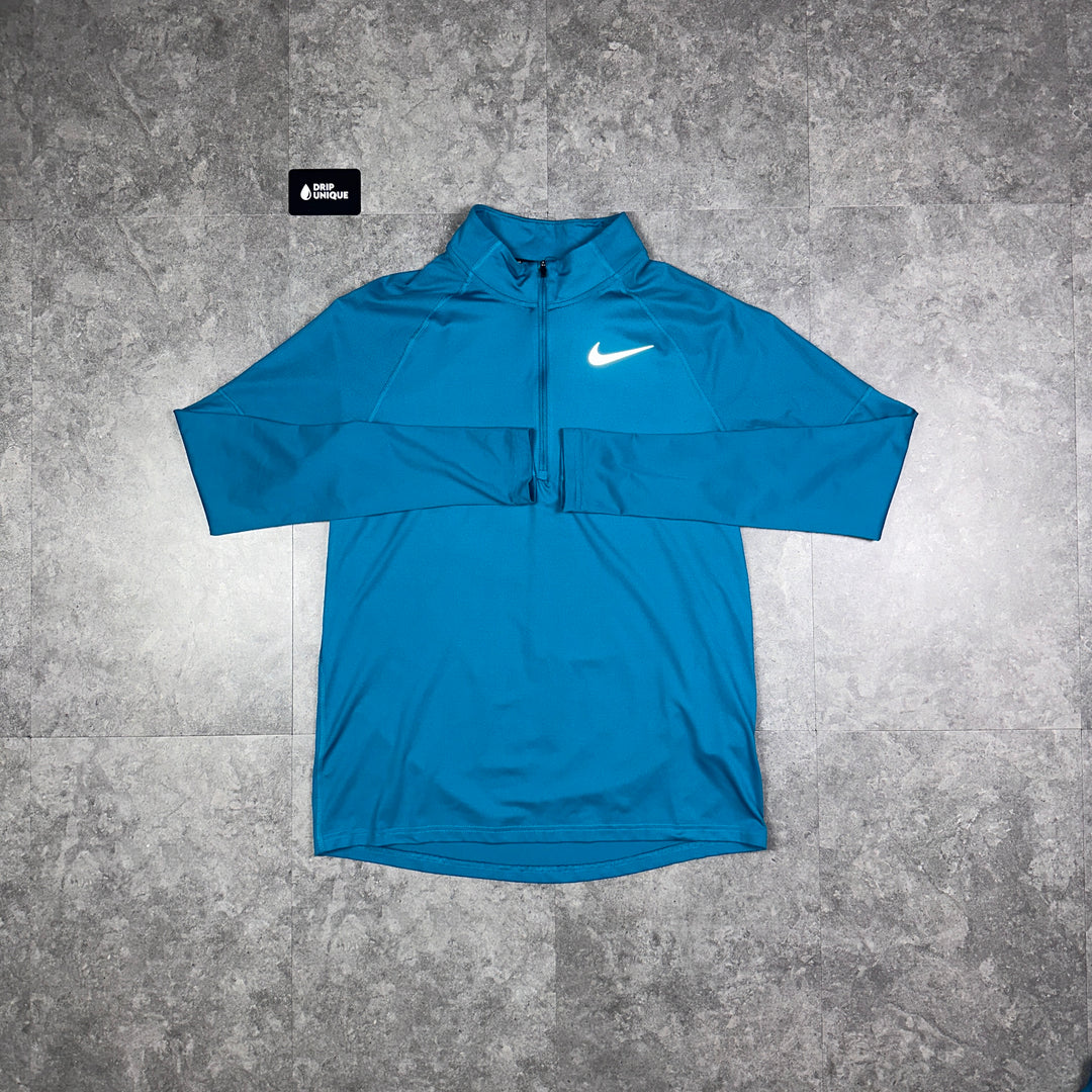 Nike Therma 1/4 Zip Top Aqua Blue, Nike 1/4 Zips, dripuniqueuk