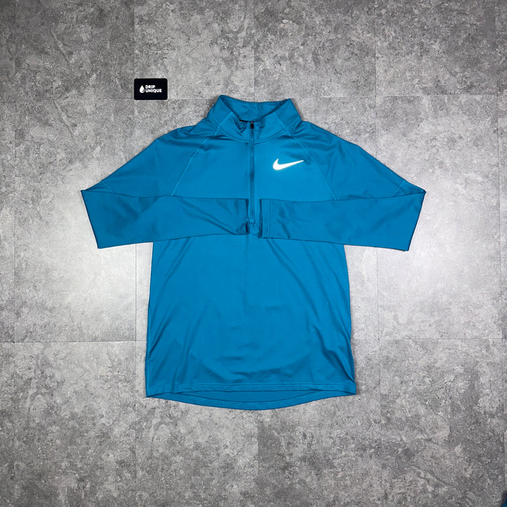 Nike Therma 1/4 Zip Top Aqua Blue, Nike 1/4 Zips, dripuniqueuk