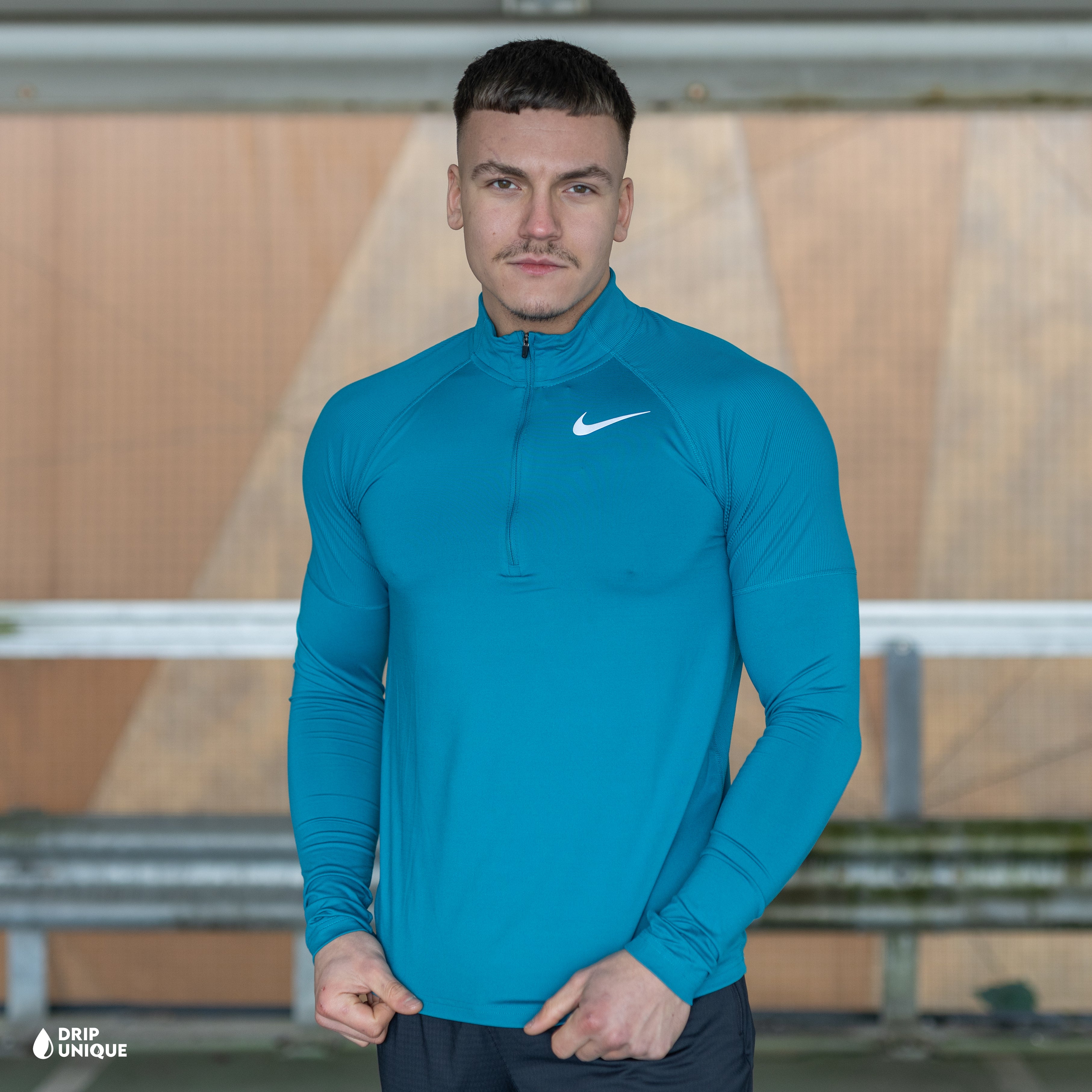 Nike Therma 1/4 Zip Top Aqua Blue – dripuniqueuk
