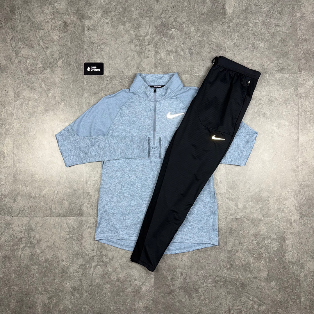 Nike Therma 1/4 Zip Top Cobalt Bliss & Black Phenom Pants Set, Nike Sets, dripuniqueuk