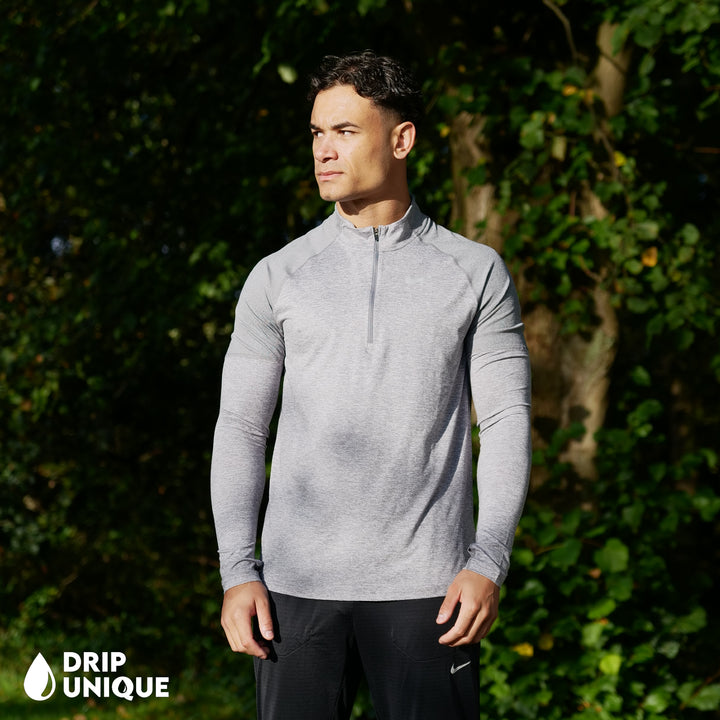 Nike Therma 1/4 Zip Top Grey, Nike Quarter Zip, dripuniqueuk