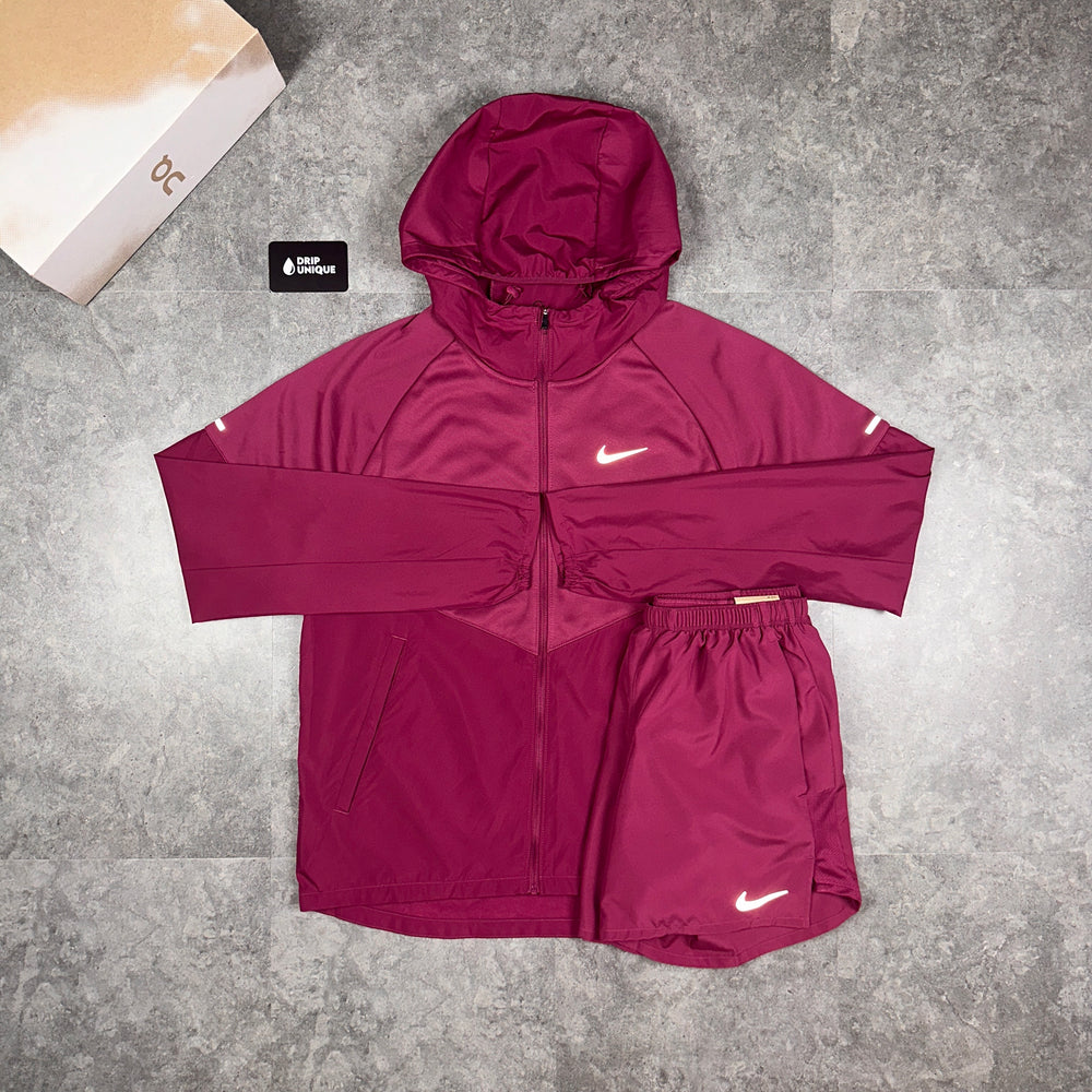 Nike Therma Fit Windrunner Jacket Maroon, Nike jacket, dripuniqueuk
