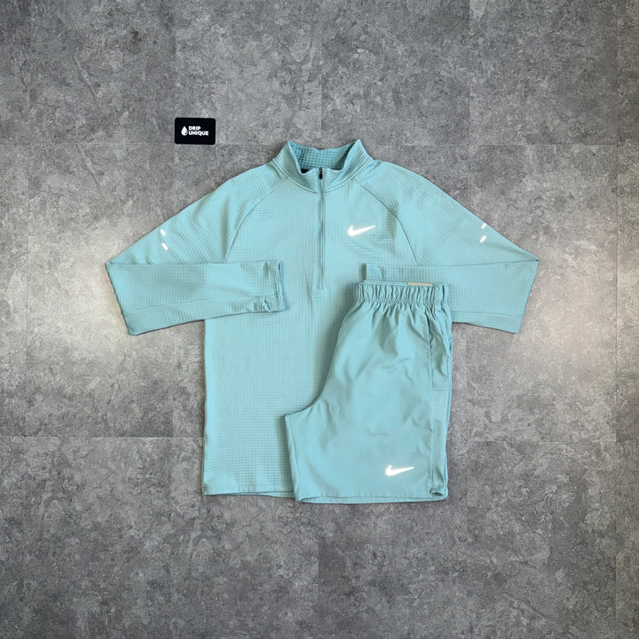 Nike Therma Sphere 3.0 1/4 Zip Top Cannon & Cannon Challenger Shorts Set, nike 1/4 zip set, dripuniqueuk