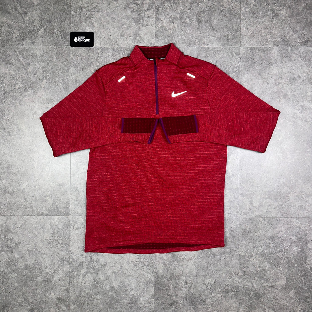 Nike Therma Sphere 3.0 1/4 Zip Top Red, Nike 1/4 Zips, dripuniqueuk