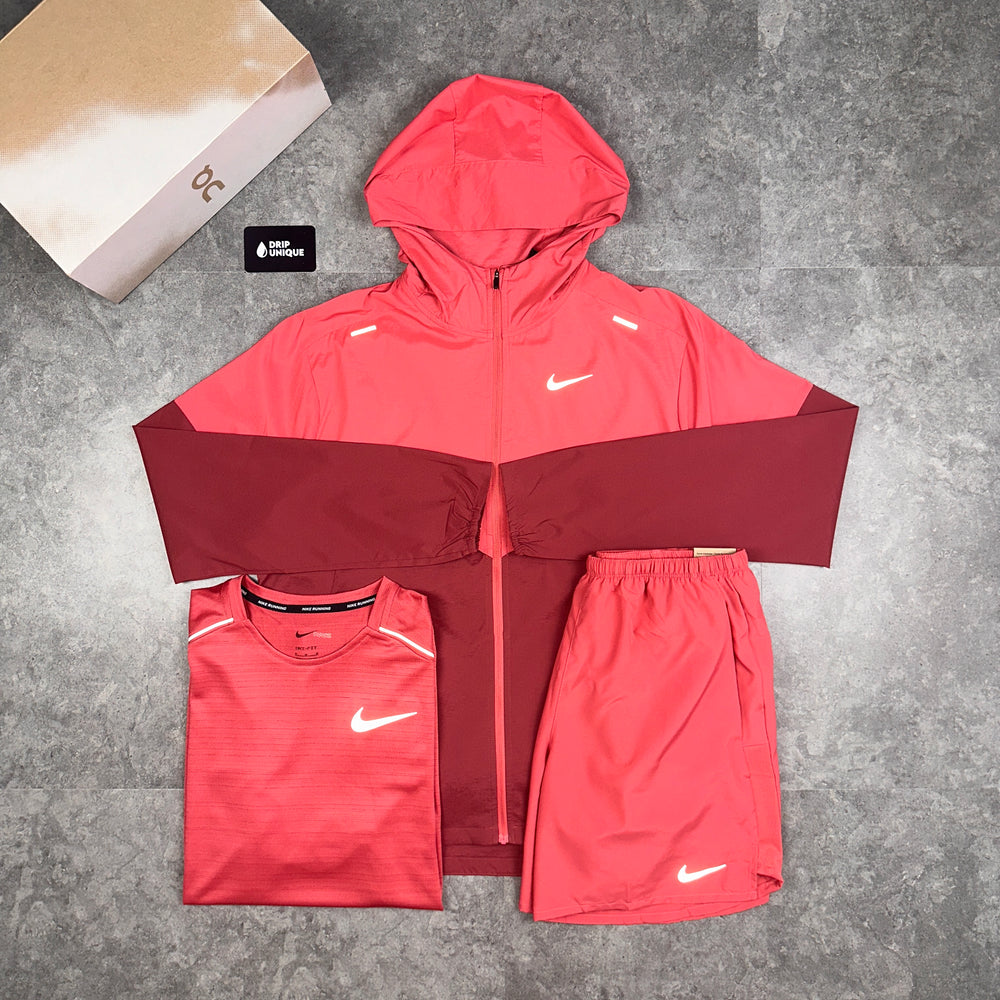 Nike UV Windrunner Adobe Red Bundle, Nike Sets, Set Nike, dripuniqueuk