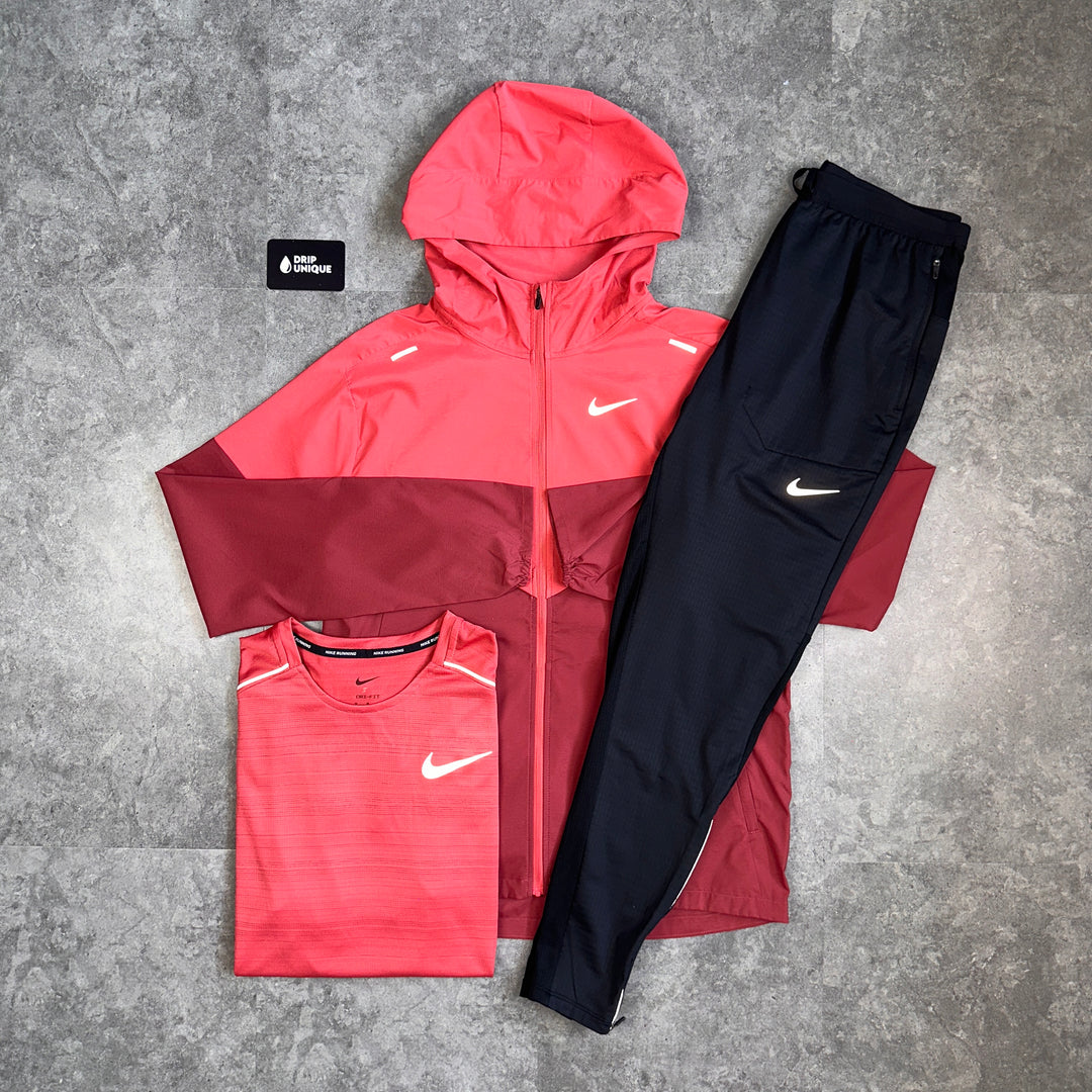 Nike UV Windrunner Adobe Red & Phenom Bundle, Nike Windrunner Set, dripuniqueuk