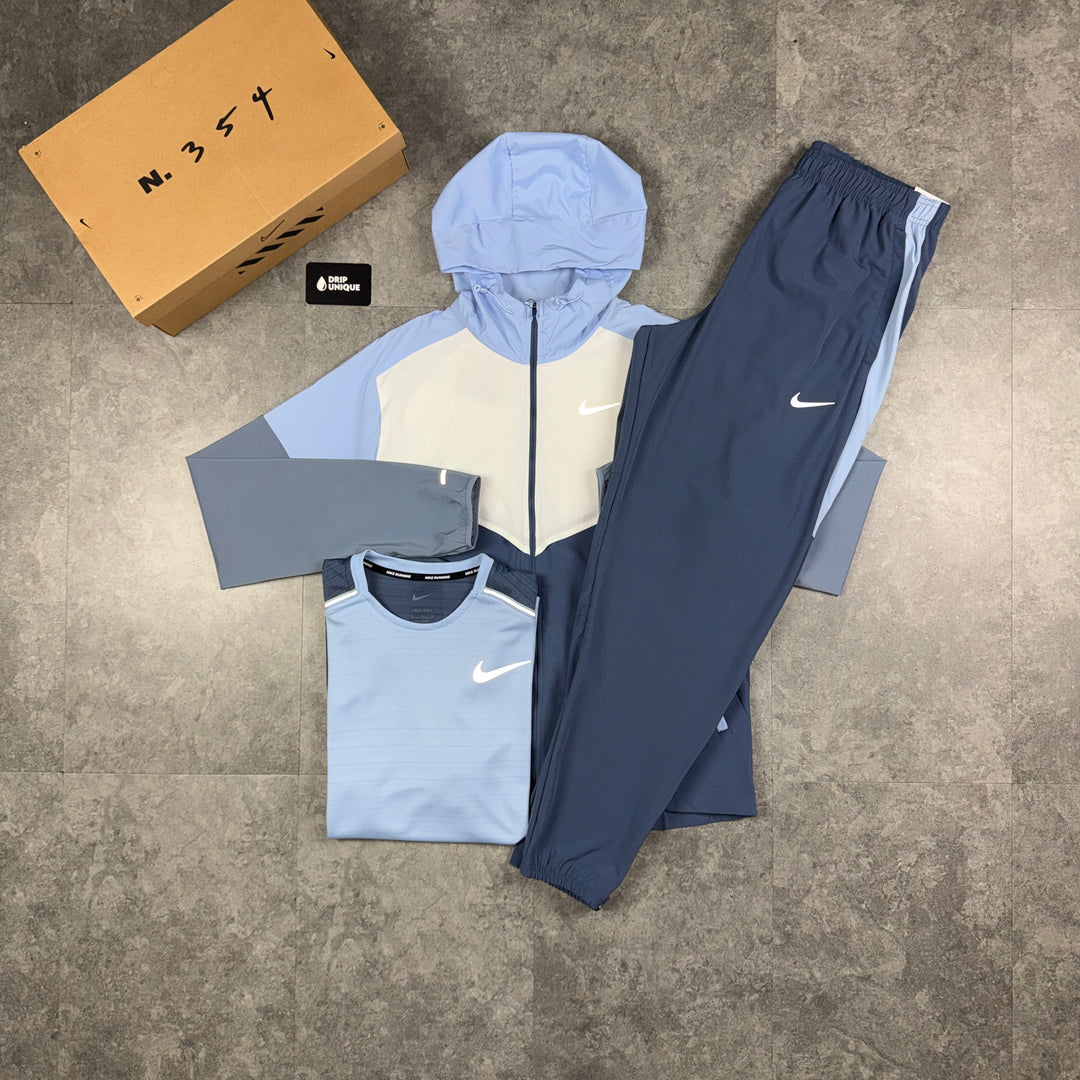 Nike UV Windrunner Diffused Blue & Challenger Pants Bundle, nike set, dripuniqueuk