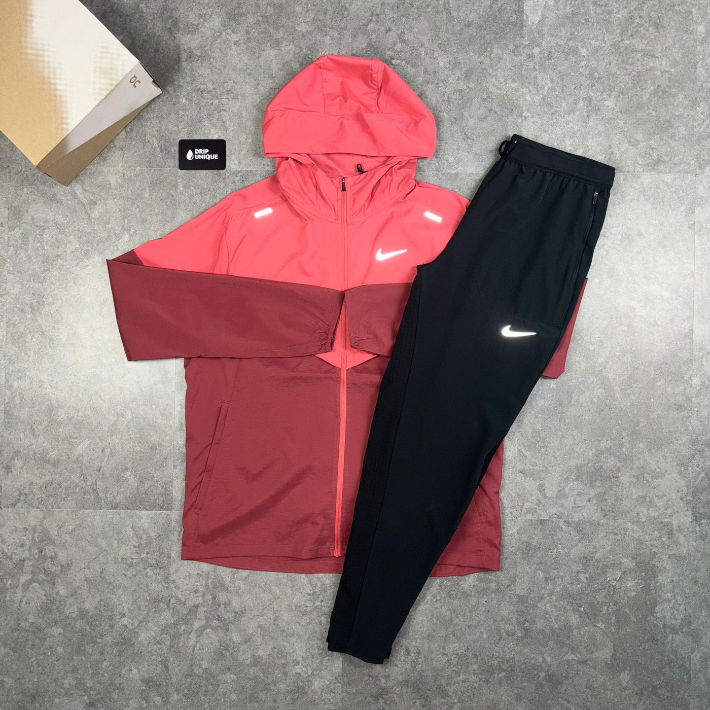 Red black nike jacket top