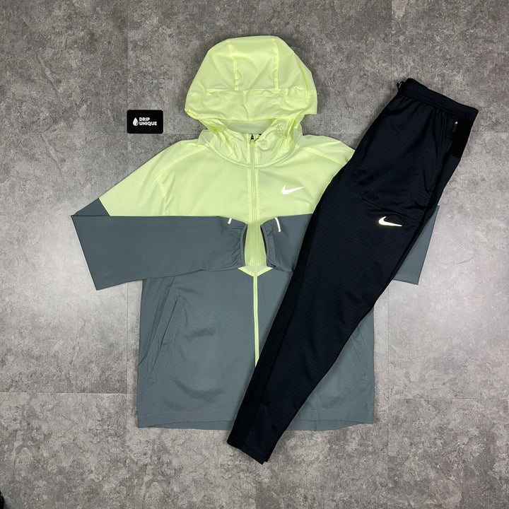 Nike UV Windrunner Jacket Barely Volt & Black Nike Phenom Pants Set, Nike Sets, dripuniqueuk
