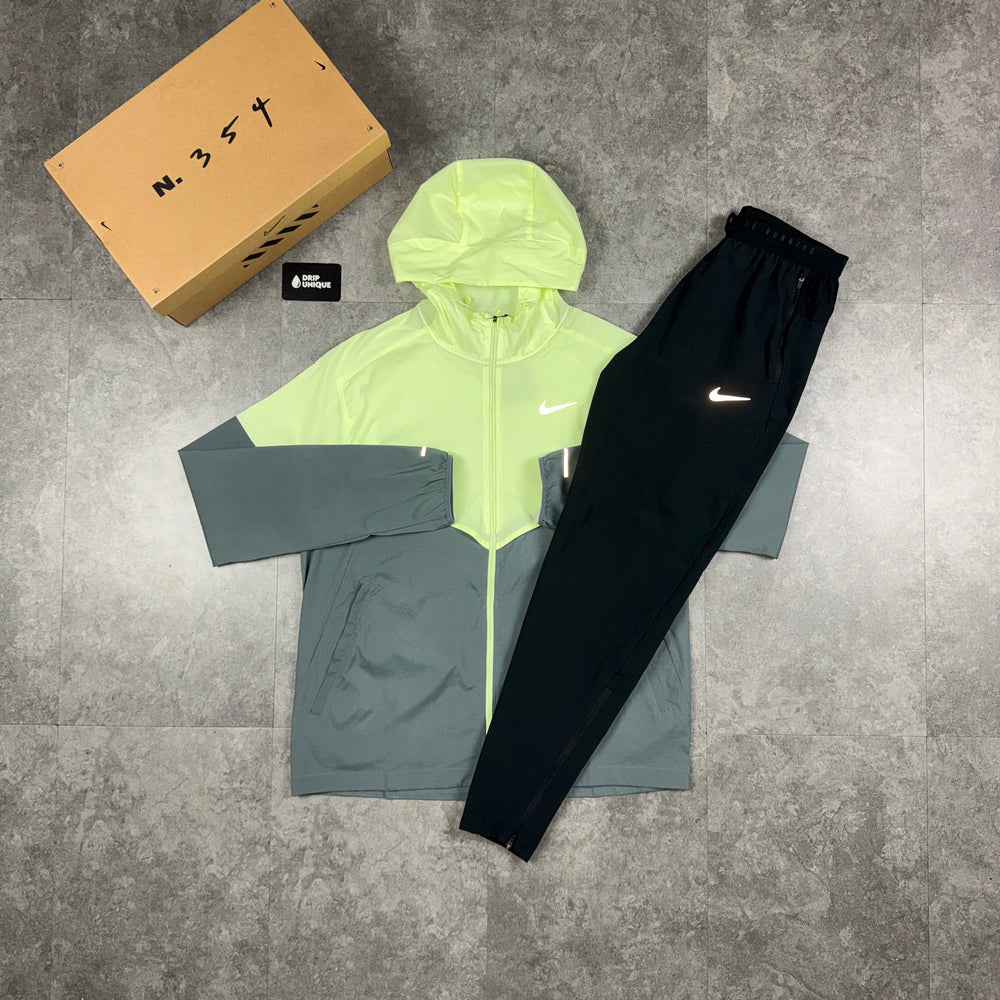 Nike UV Windrunner Jacket Barely Volt & Black Nike Phenom Pants Set, nike windrunner set, dripuniqueuk