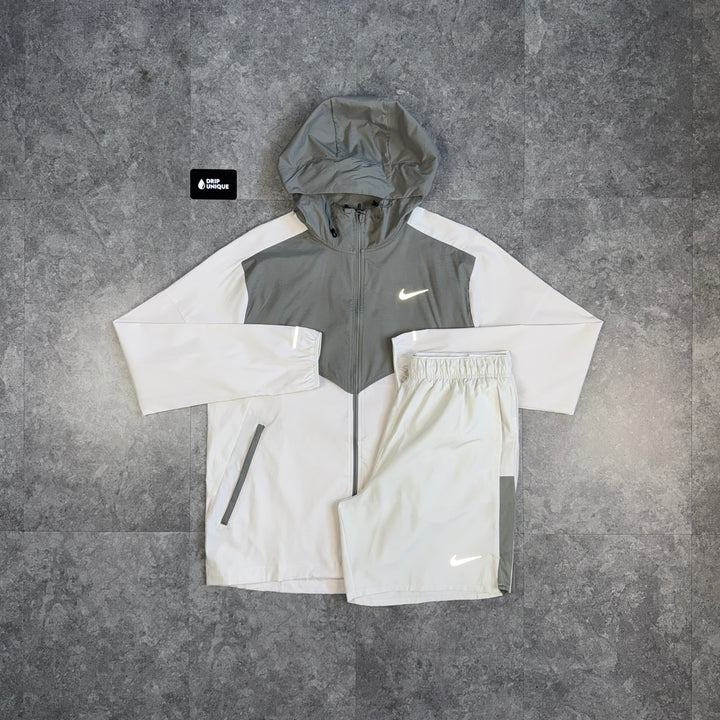 Nike UV Windrunner Jacket Beige & Beige Challenger Shorts Set, nike set, dripuniqueuk