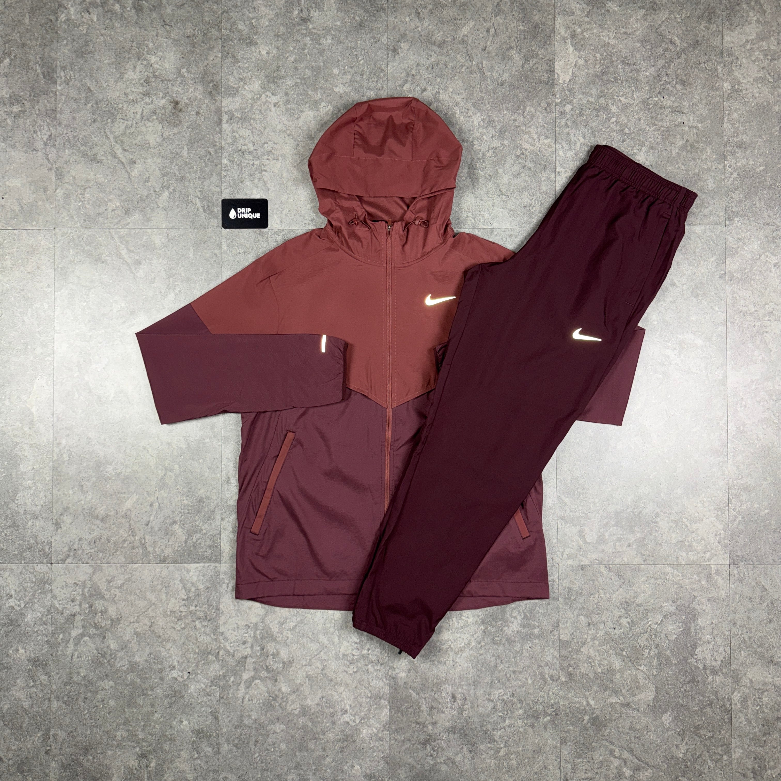 burgundy nike jacket mens
