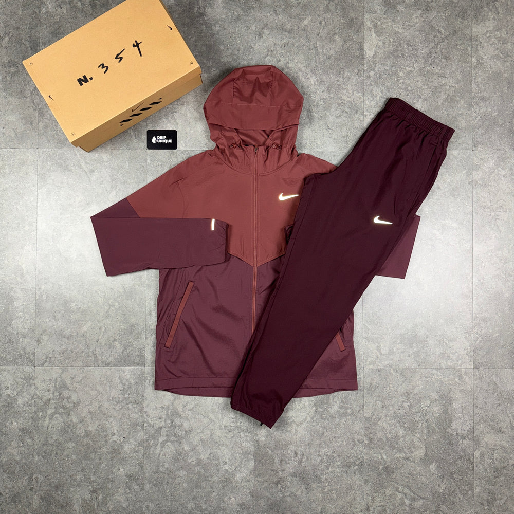 Nike UV Windrunner Jacket Burgundy Crush & Burgundy Nike Challenger Pants Set, nike windrunner set, dripuniqueuk