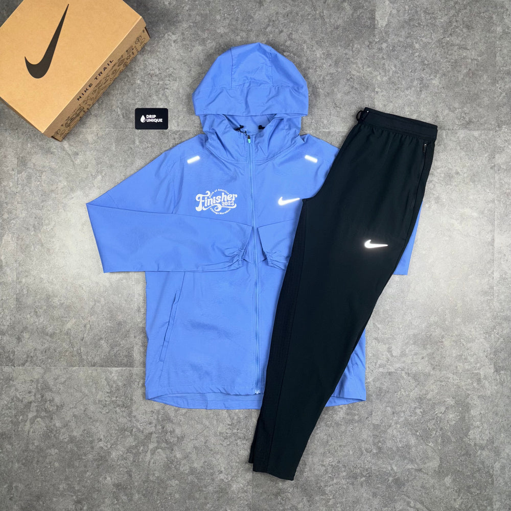 Nike UV Windrunner Jacket Chicago Finisher Blue & Black Nike Phenom Pants Set, Nike Windrunner Set, dripuniqueuk