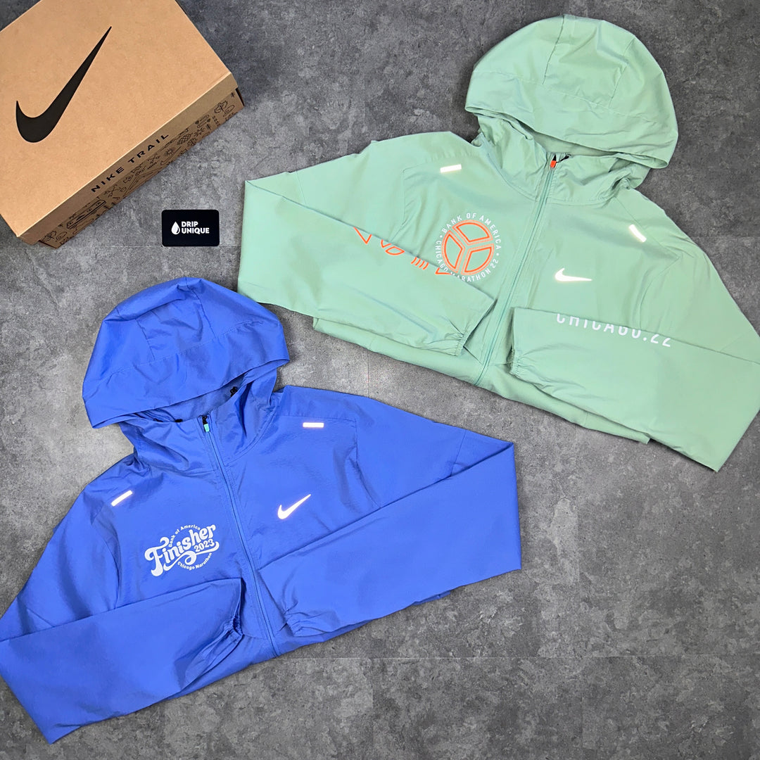 Nike UV Windrunner Jacket Chicago Finisher Mint & Black Nike Phenom Pants Set, Nike Windrunner Jackets, dripuniqueuk