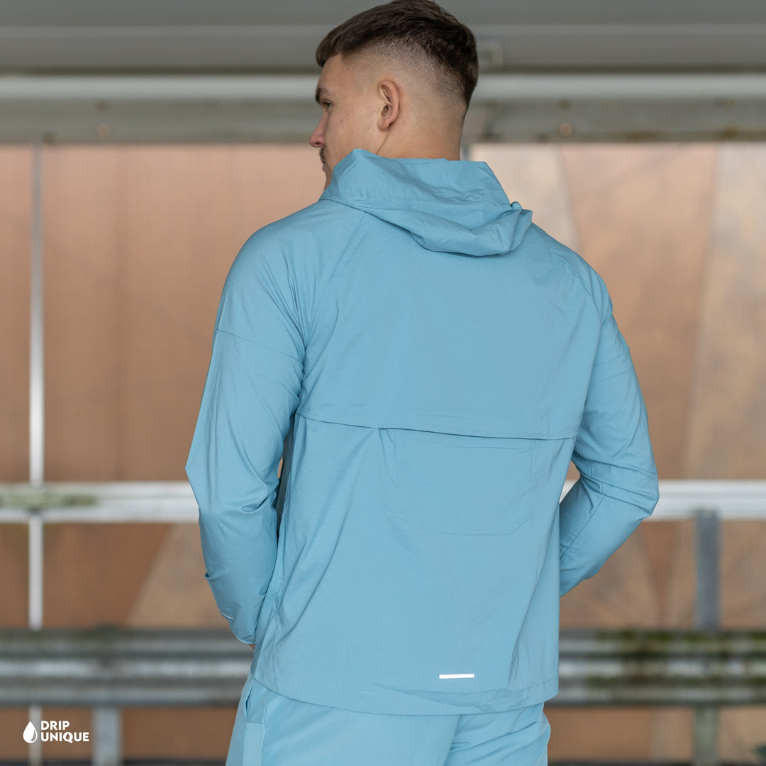 Nike UV Windrunner Jacket Denim Turquoise, nike windbreaker jacket, dripuniqueuk