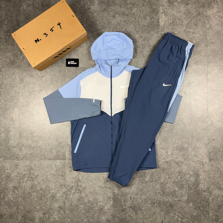 Nike UV Windrunner Jacket Diffused Blue & Blue Nike Challenger Pants Set, nike windrunner set, dripuniqueuk