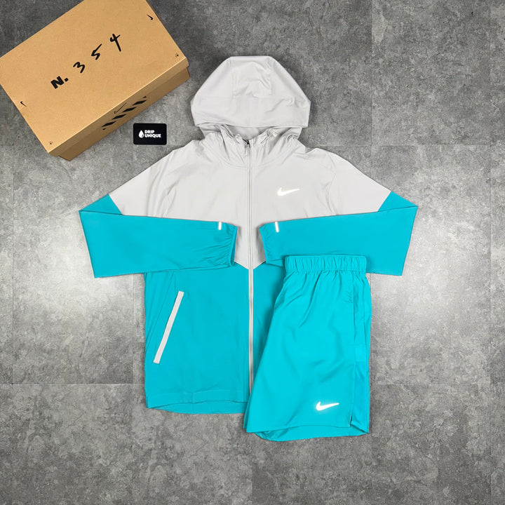 Nike UV Windrunner Jacket Dusty Cactus & Dusty Cactus Challenger Shorts Set, Nike Windrunner Set, dripuniqueuk