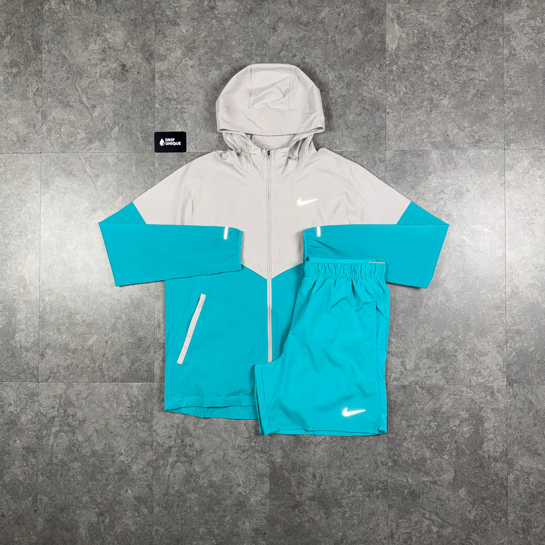 Nike UV Windrunner Jacket Dusty Cactus & Dusty Cactus Challenger Shorts Set, nike set, dripuniqueuk