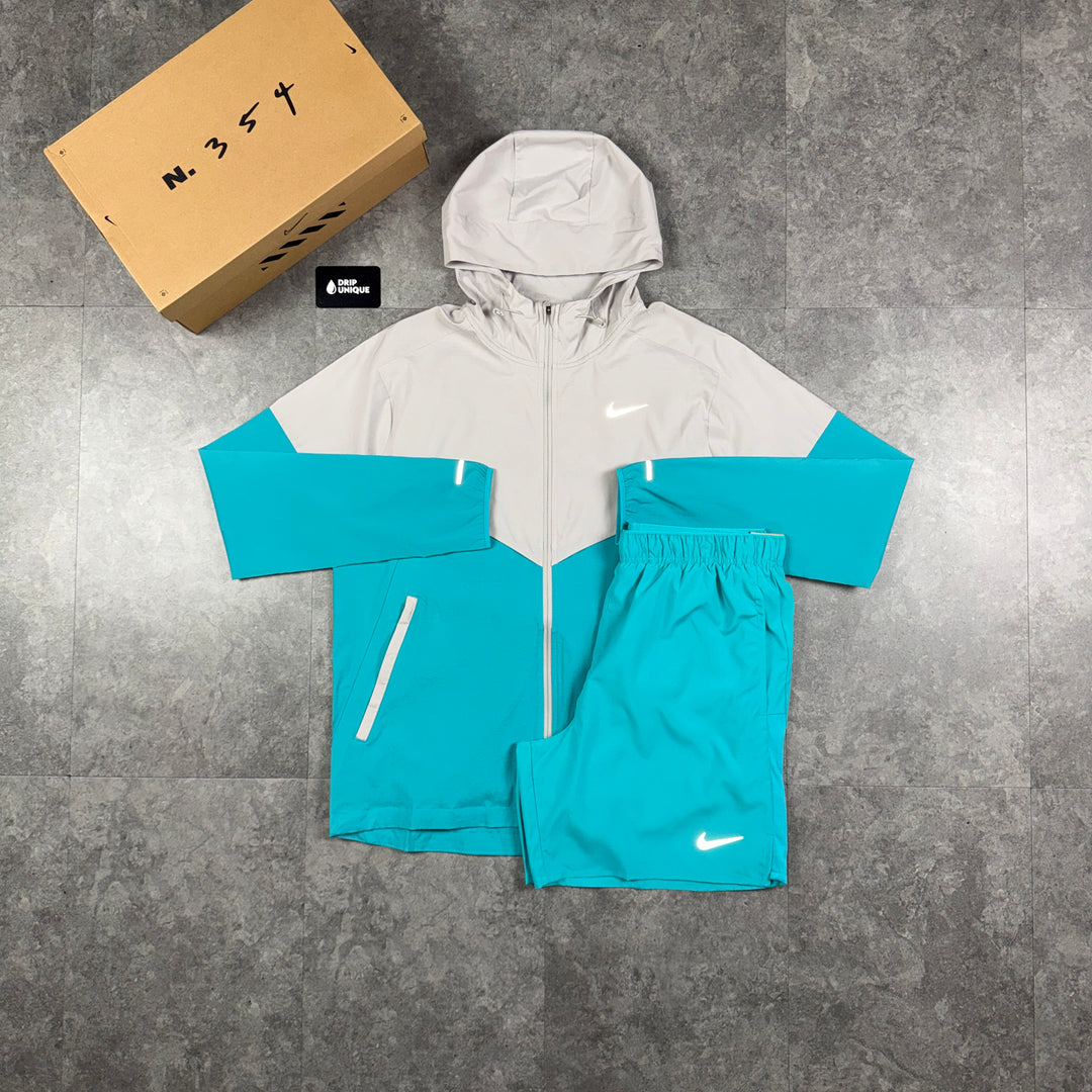 Nike UV Windrunner Jacket Dusty Cactus & Dusty Cactus Challenger Shorts Set, nike windrunner set, dripuniqueuk