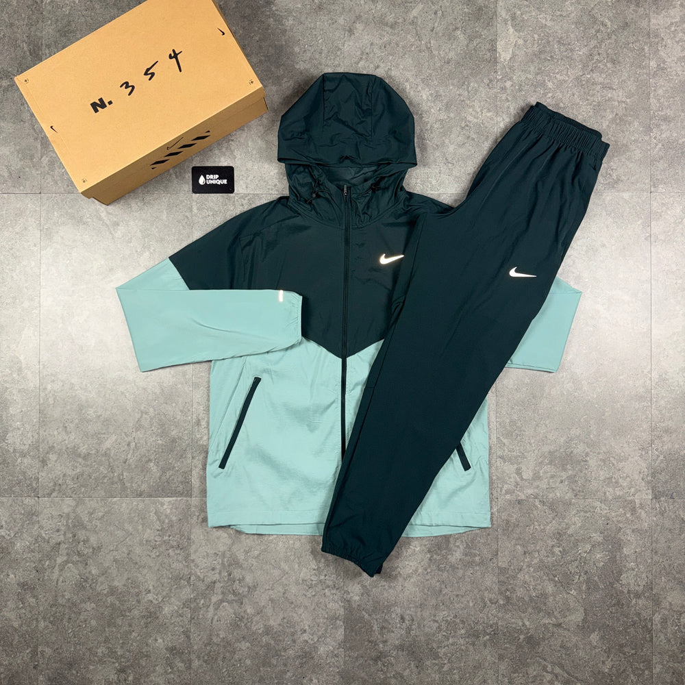 Nike UV Windrunner Jacket Forest Green & Forest Green Nike Challenger Pants Set, nike set, dripuniqueuk