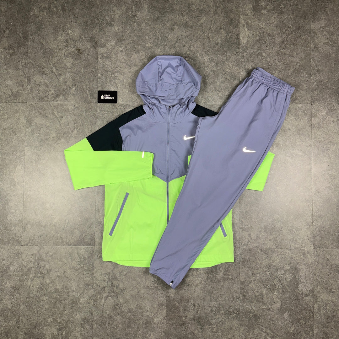 Nike UV Windrunner Jacket Ghost Green / Lavender & Lavender Nike Challenger Pants Set, nike set, dripuniqueuk