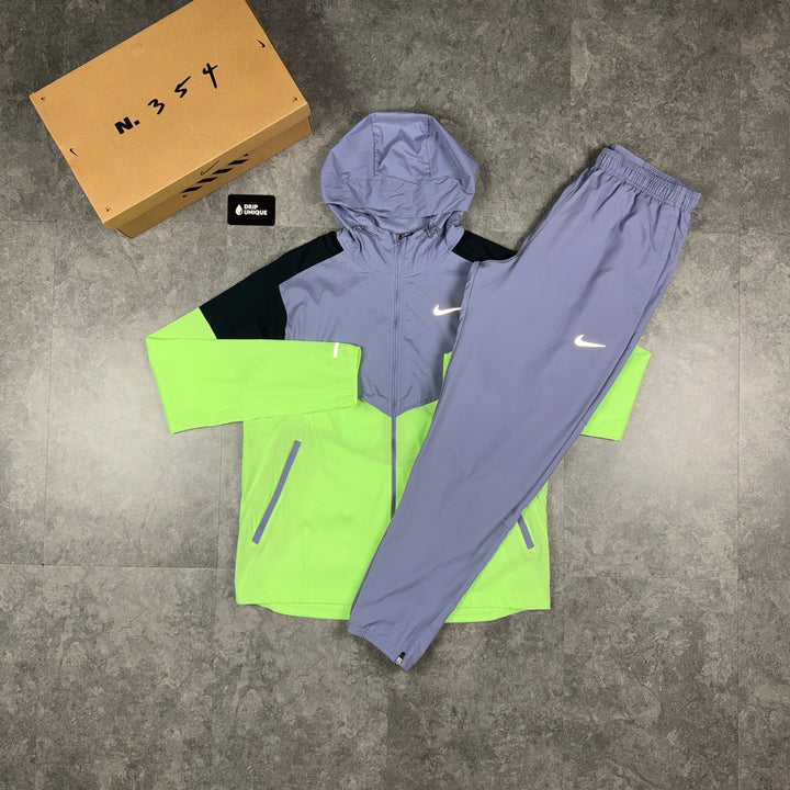 Nike UV Windrunner Jacket Ghost Green / Lavender & Lavender Nike Challenger Pants Set, nike uv set, dripuniqueuk