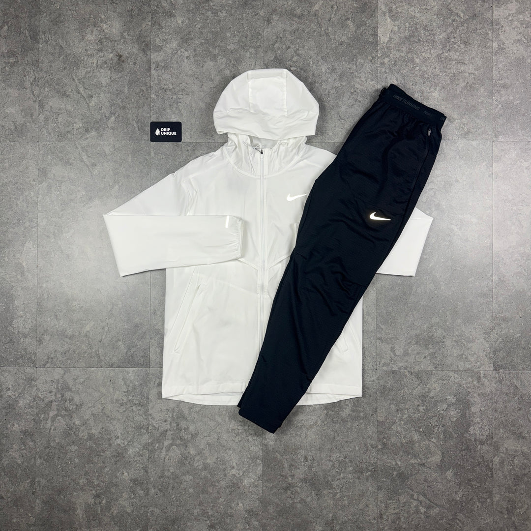 Nike UV Windrunner Jacket Ice White & Black Nike Phenom Pants Set, nike windrunner jacket set, dripuniqueuk