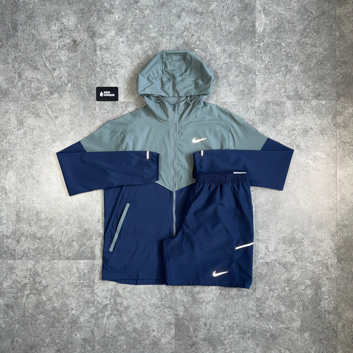 Nike UV Windrunner Jacket Midnight Navy & Navy Challenger Shorts Set, nike set, dripuniqueuk