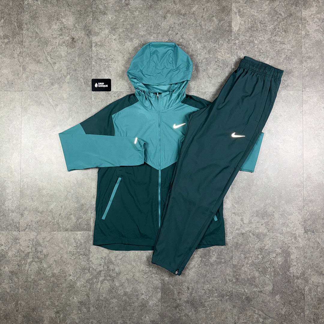 Nike UV Windrunner Jacket Mineral Teal & Teal Nike Challenger Pants Set, nike set, dripuniqueuk