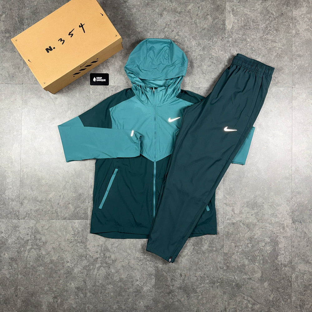 Nike UV Windrunner Jacket Mineral Teal & Teal Nike Challenger Pants Set, nike windrunner set, dripuniqueuk