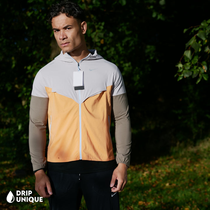 Nike UV Windrunner Jacket Orange/Cream & Black Nike Phenom Pants Set, Set Nike, dripuniqueuk