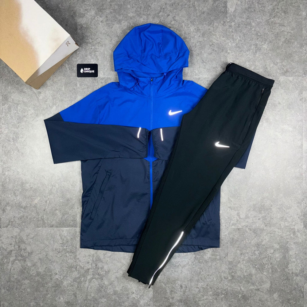 Nike UV Windrunner Jacket Royal Blue & Black Nike Phenom Pants Set, Nike Sets for men, dripuniqueuk
