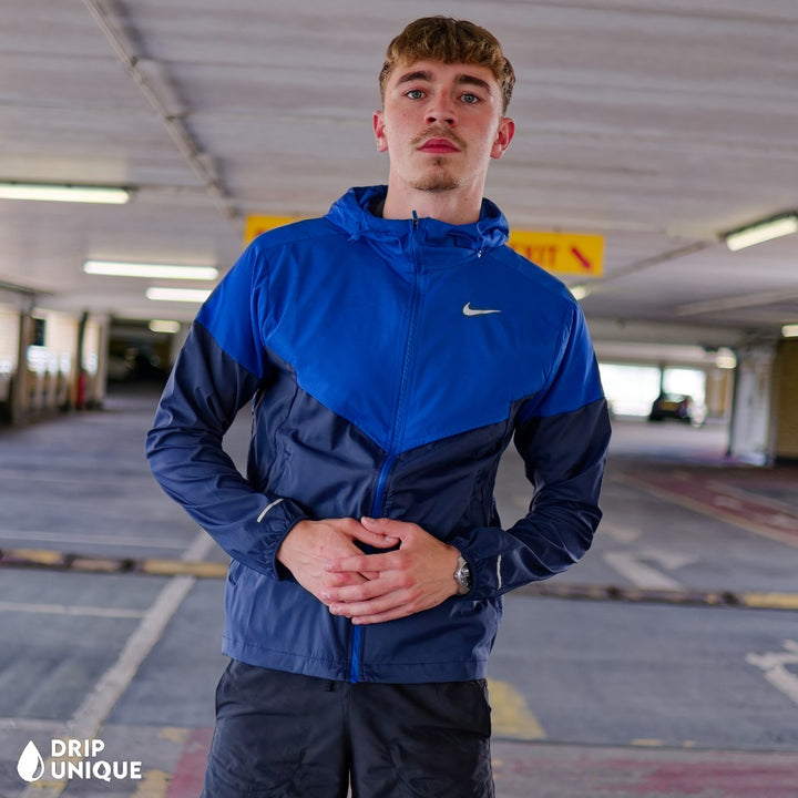 Nike windrunner jacket navy blue discount