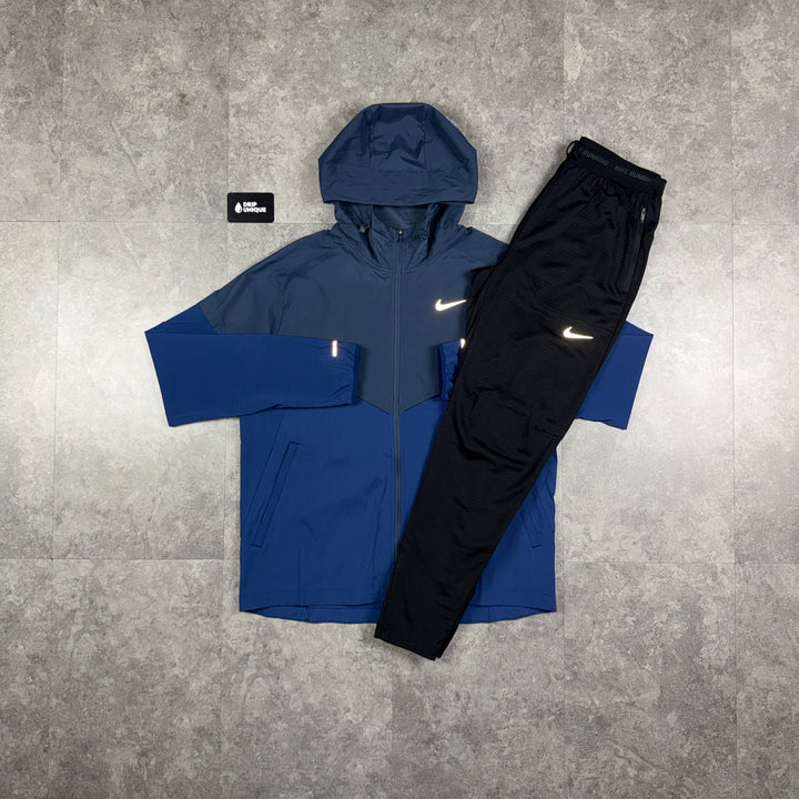 Nike UV Windrunner Jacket Thunder Blue & Black Nike Phenom Pants Set, nike set, dripuniqueuk