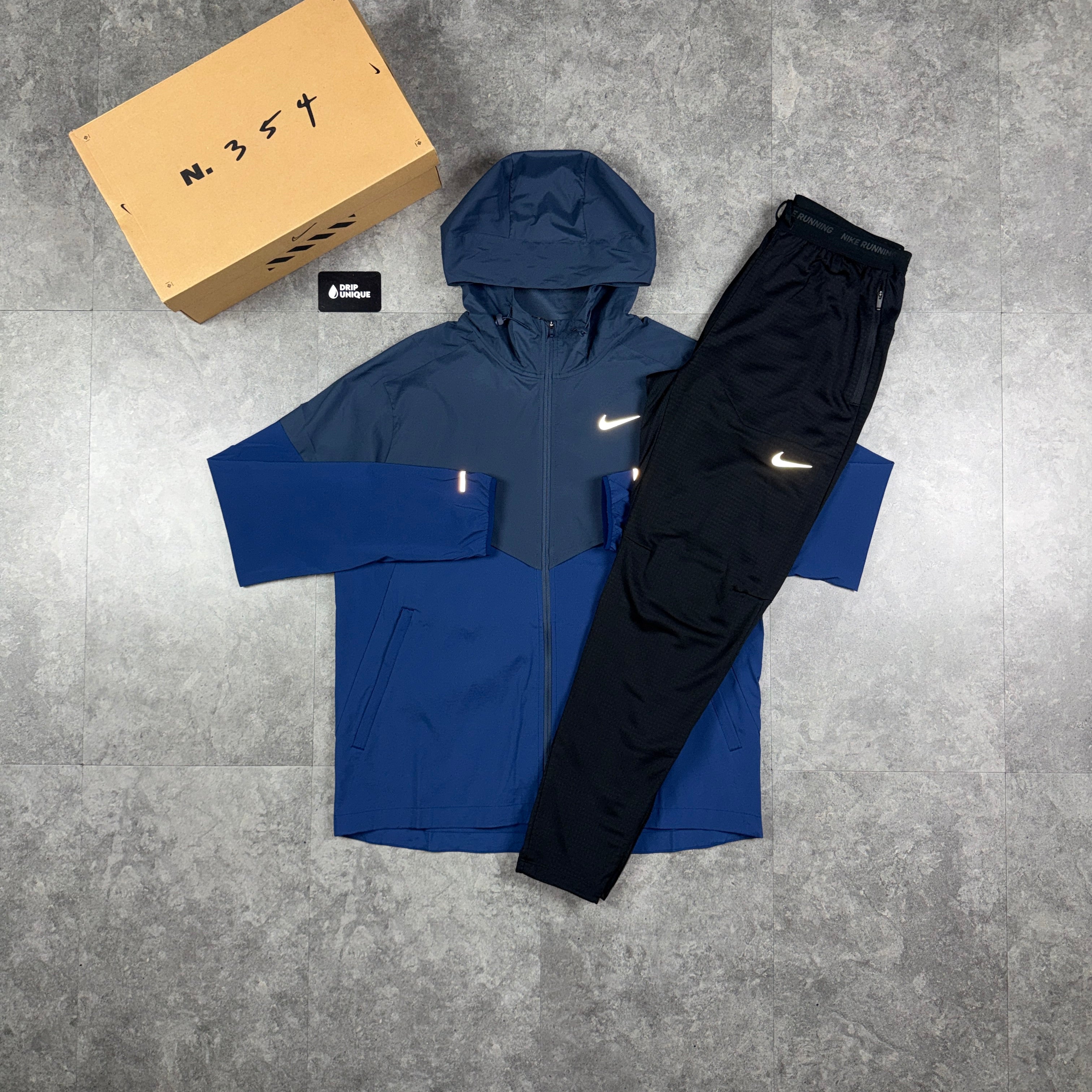 ウォーキング・ランニングウェア SS2007 NIKE 2PC TRACK JACKET & TROUSERS Nike UV Windrunner Jacket Thunder Blue & Black Nike Phenom Pants